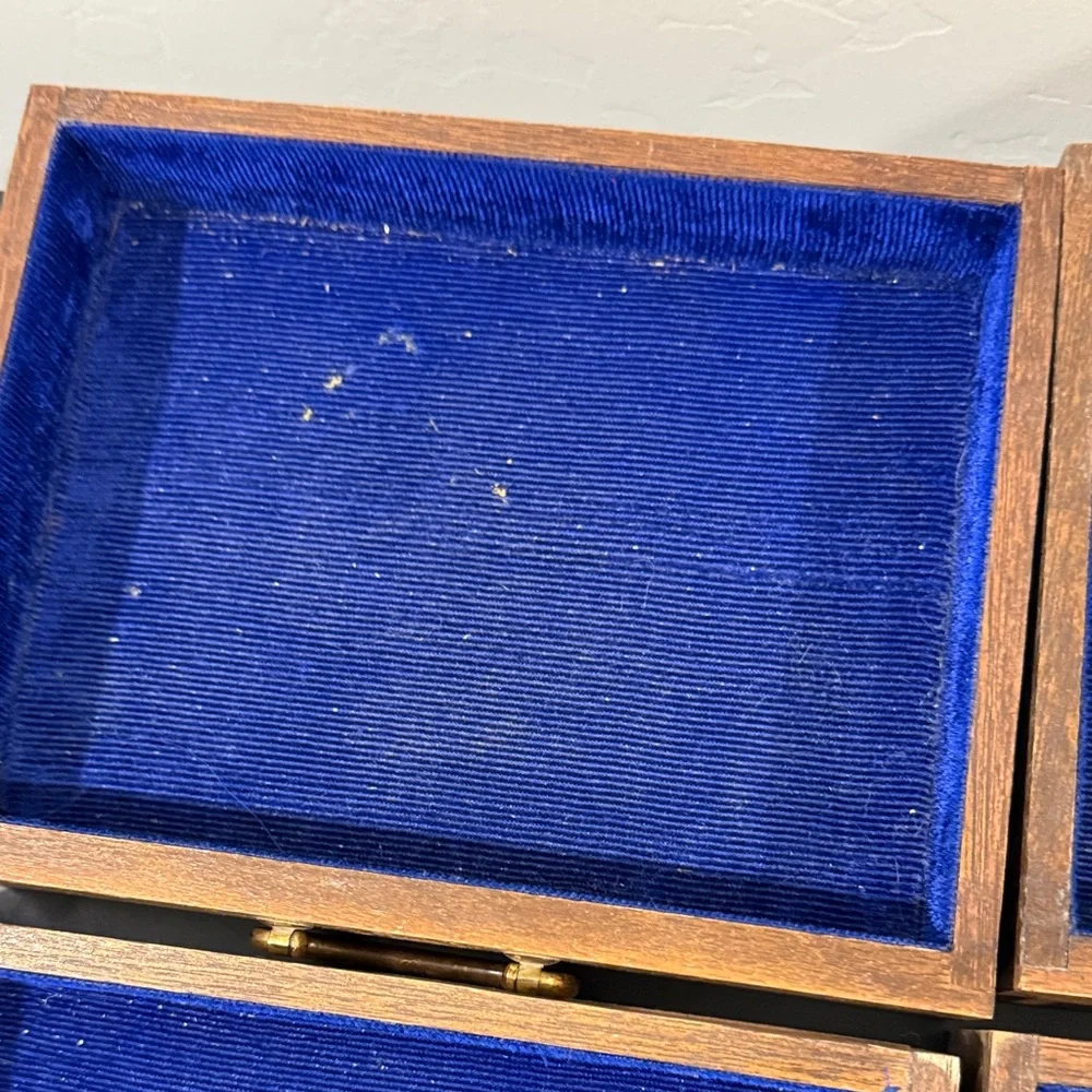 Wooden Jewelry Box with 4 Drawers with Handles - Picture 13 of 15